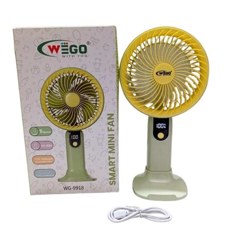 WEGO Smart Mini Fan WG-9918 – Portable Rechargeable Cool Fan